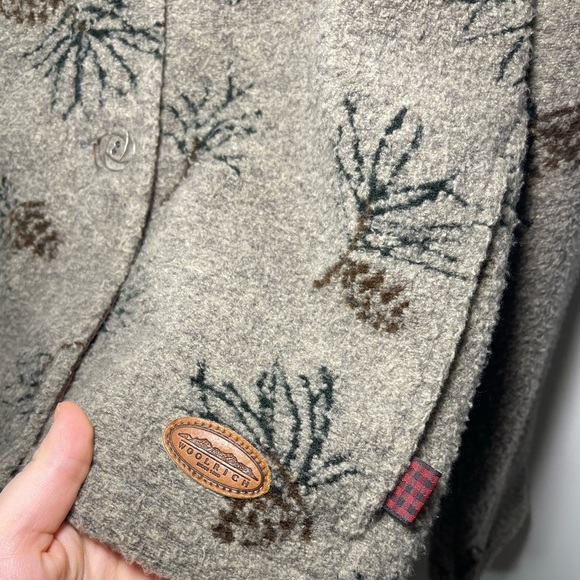 Woolrich Women’s Brown Wool Blend Pinecone Fleece Barn Jacket in size M - Picture 5 of 7